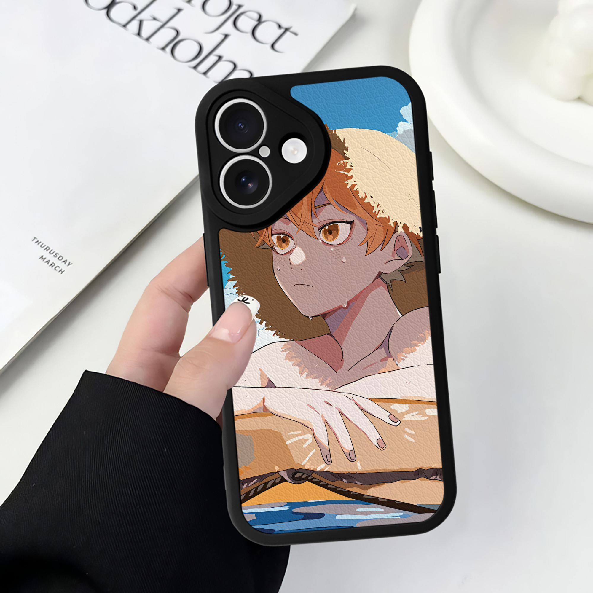 （画像用） ハイキュー!! Haikyu!! 【iPhone 16シリーズ対応】シリコンスマホケース（レザー調） 材質：シリコン